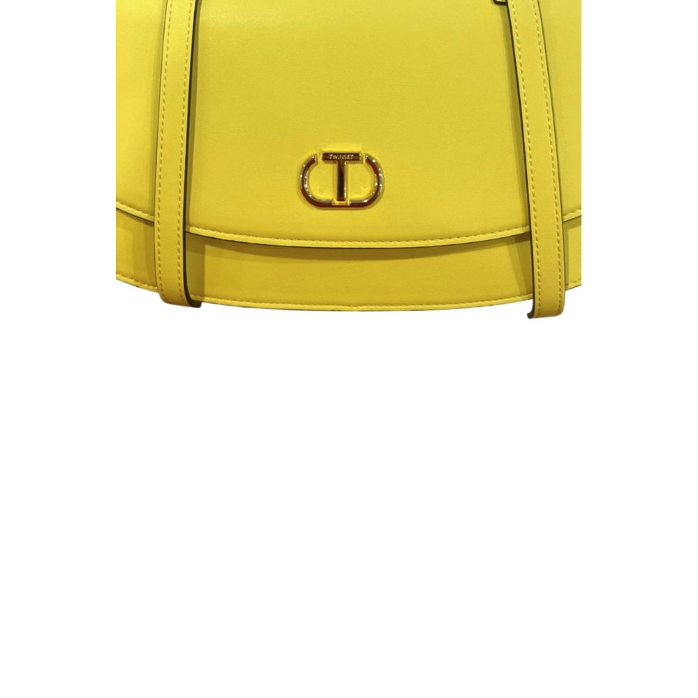 Sac bandoulière femme Twinset jaune en PU