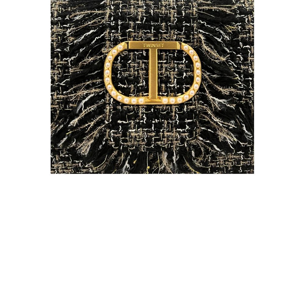 Sac bandoulière Twinset noir en PU pour femme