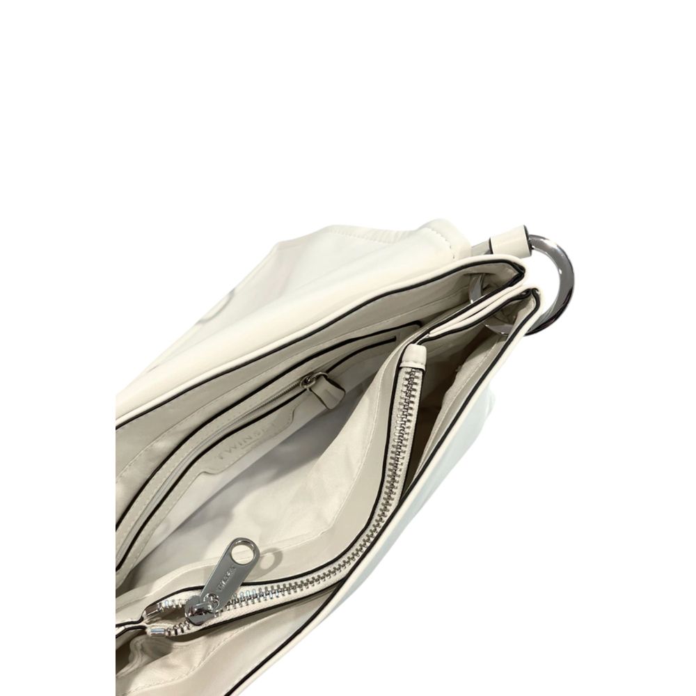 Sac bandoulière Twinset blanc en PU pour femme
