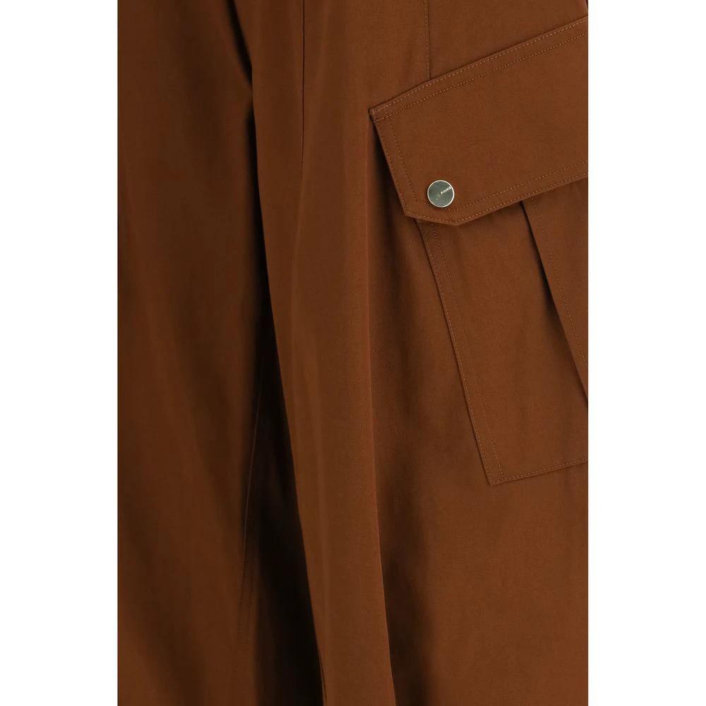 Pantalon décontracté en coton marron PINKO