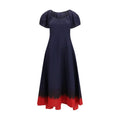 Tory Burch Blue Viscose Casual Dress