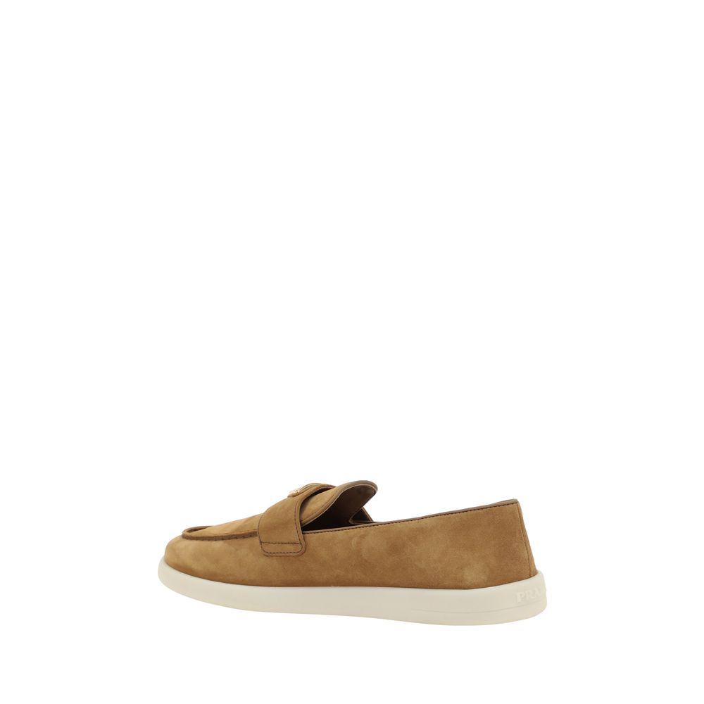 Mocassins Prada Bos Taurus en cuir de veau marron