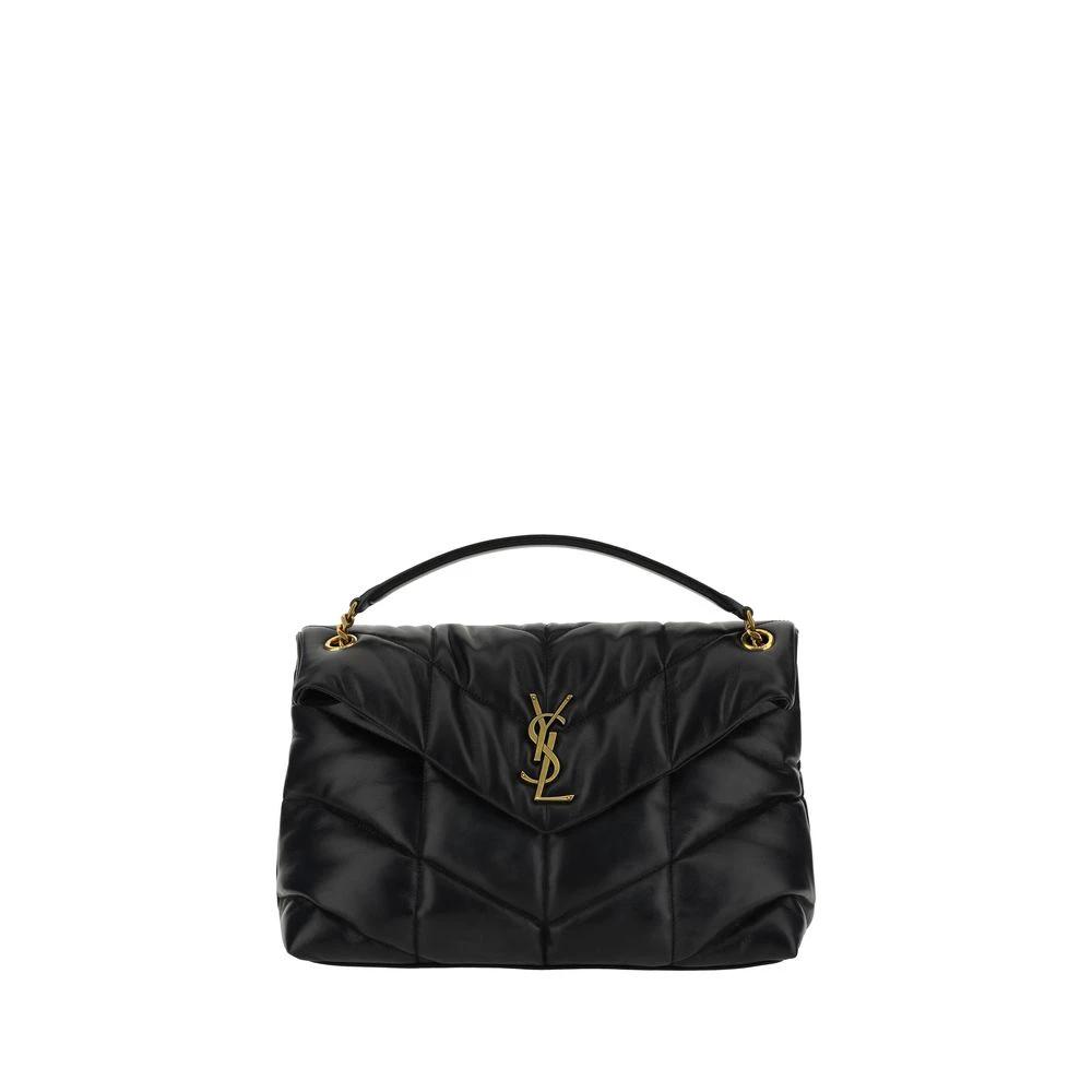 Sac bandoulière Saint Laurent en cuir d'agneau noir