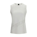 PINKO White Cotton Sleeveles T-Shirt