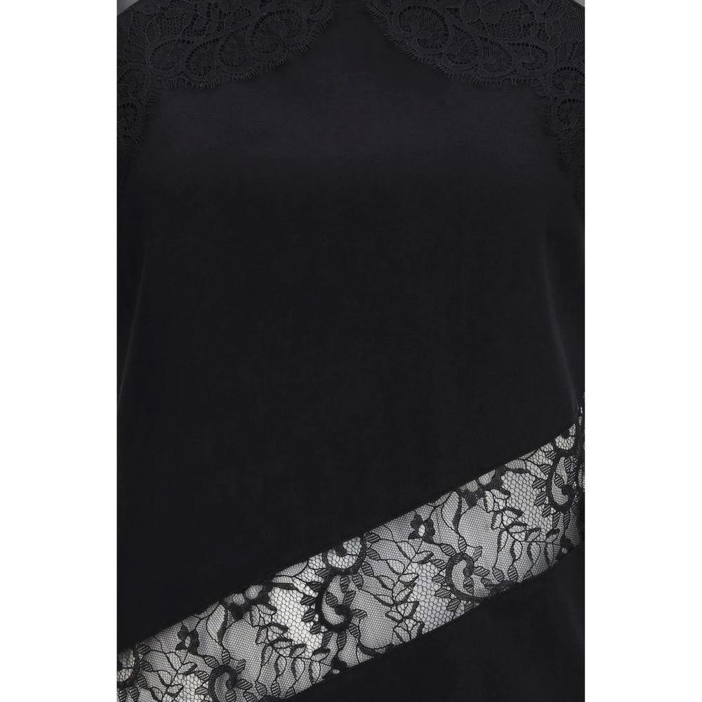 PINKO Black Cotton T-Shirt
