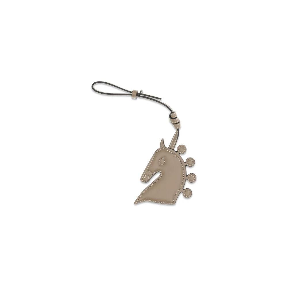Porte-clés Max Mara Bos Taurus en cuir de veau marron