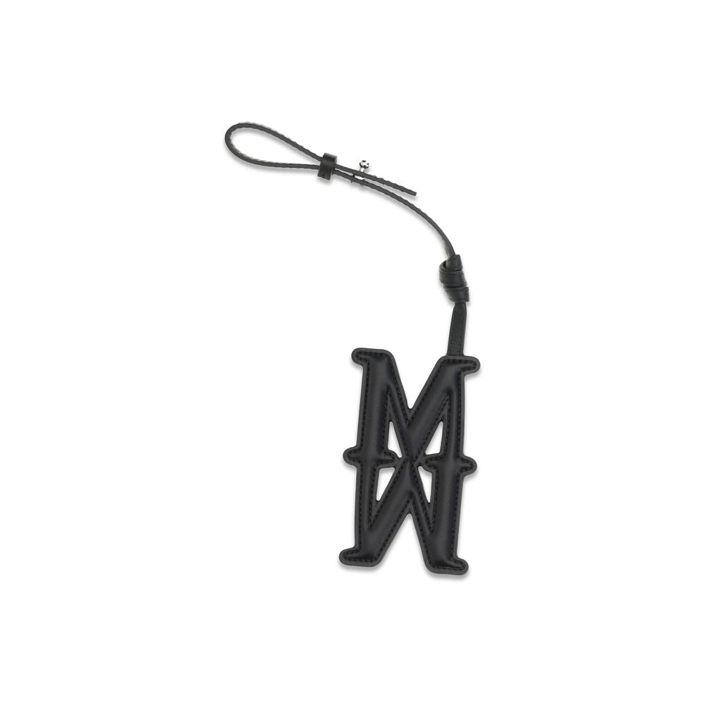 Max Mara Black Calf Leather Bos Taurus Keychain