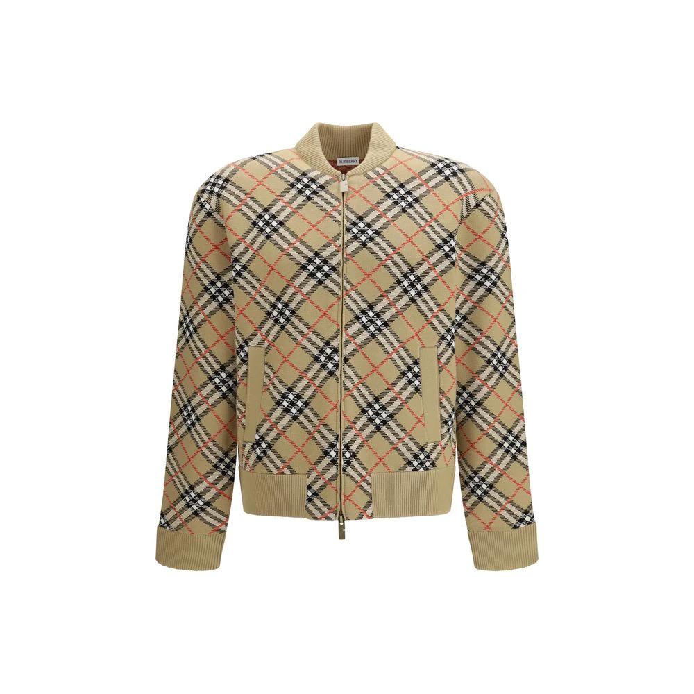 Bomber en laine beige Burberry
