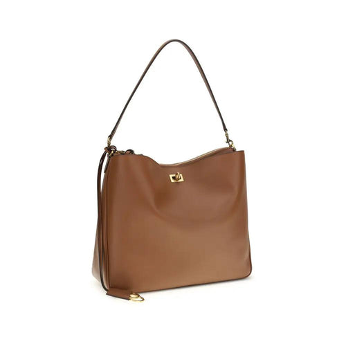 Sac bandoulière Balenciaga Bos Taurus en cuir de veau beige