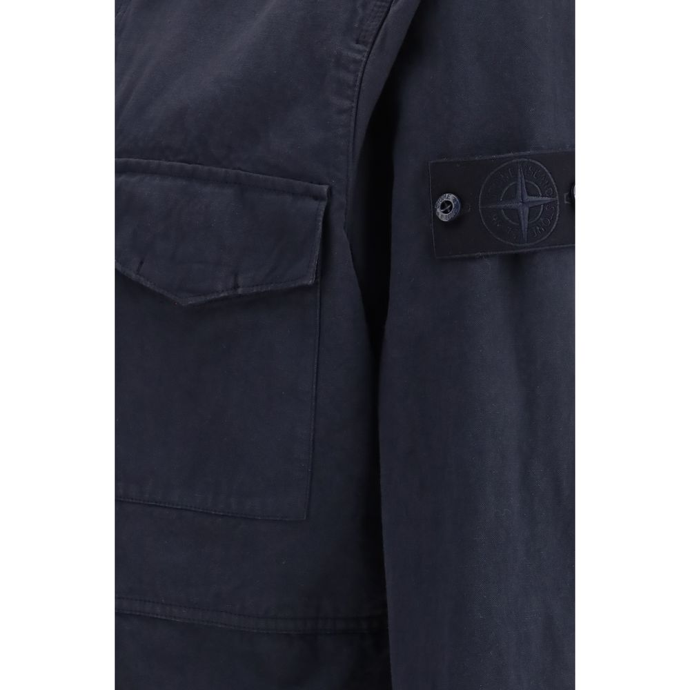 Vestes et manteaux en coton bleu Stone Island