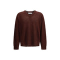 Pull col V bordeaux homme – Our Legacy maille lin légère SS26