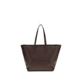 Women’s Brown Leather Tote Bag – Brunello Cucinelli Hammered Leather Designer Bag