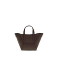 Brunello Cucinelli Bordeaux Calf Leather Bos Taurus Shoulder Bag