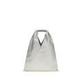 Sac à main MM6 en polyéthylène argenté