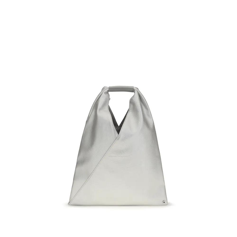 Sac à main MM6 en polyéthylène argenté
