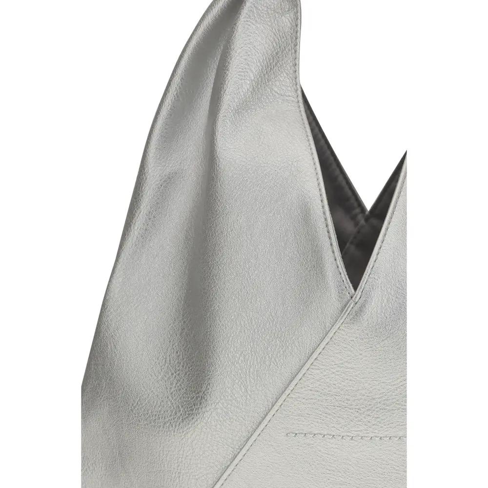 Sac à main MM6 en polyéthylène argenté
