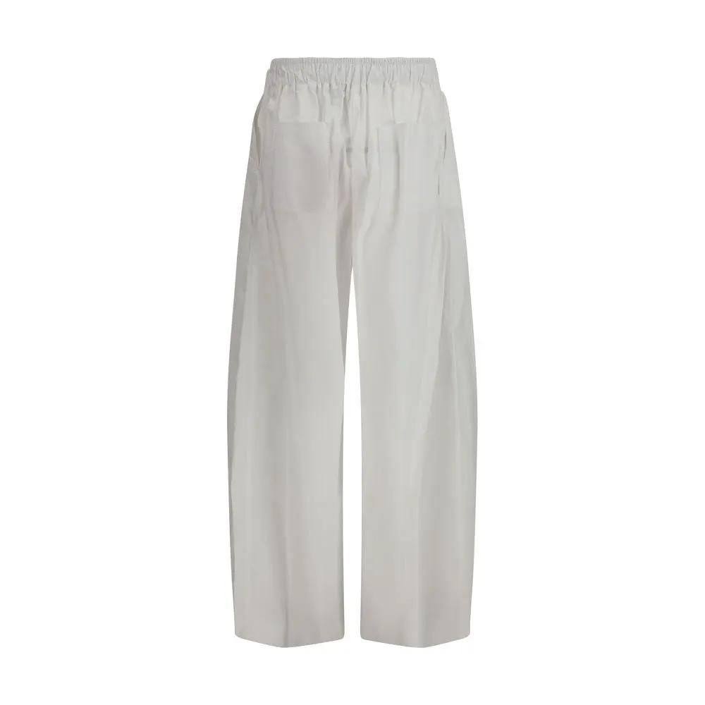 The Latest White Lyocell Casual Pants