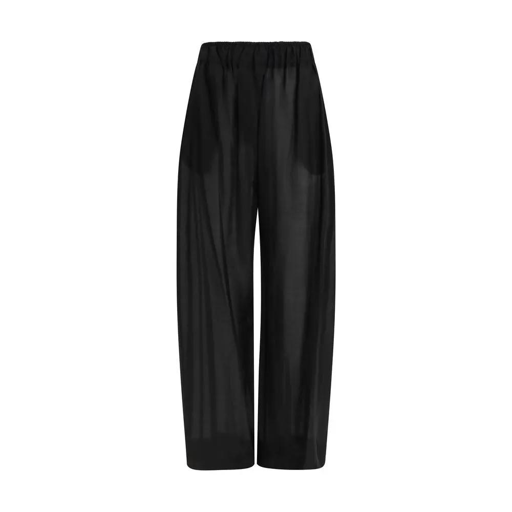 The Latest Black Lyocell Casual Pants