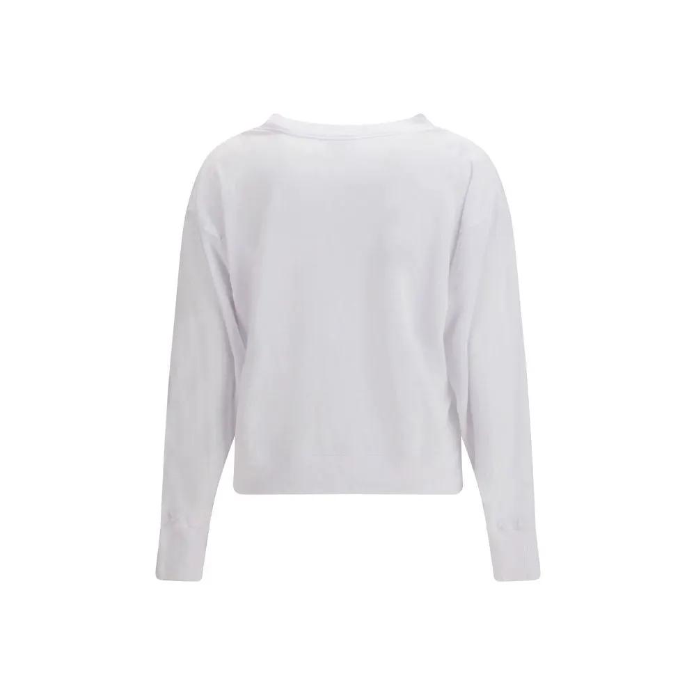 Sweat-shirt en lin blanc Marant Étoile