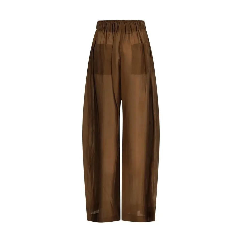 The Latest Brown Lyocell Casual Pants