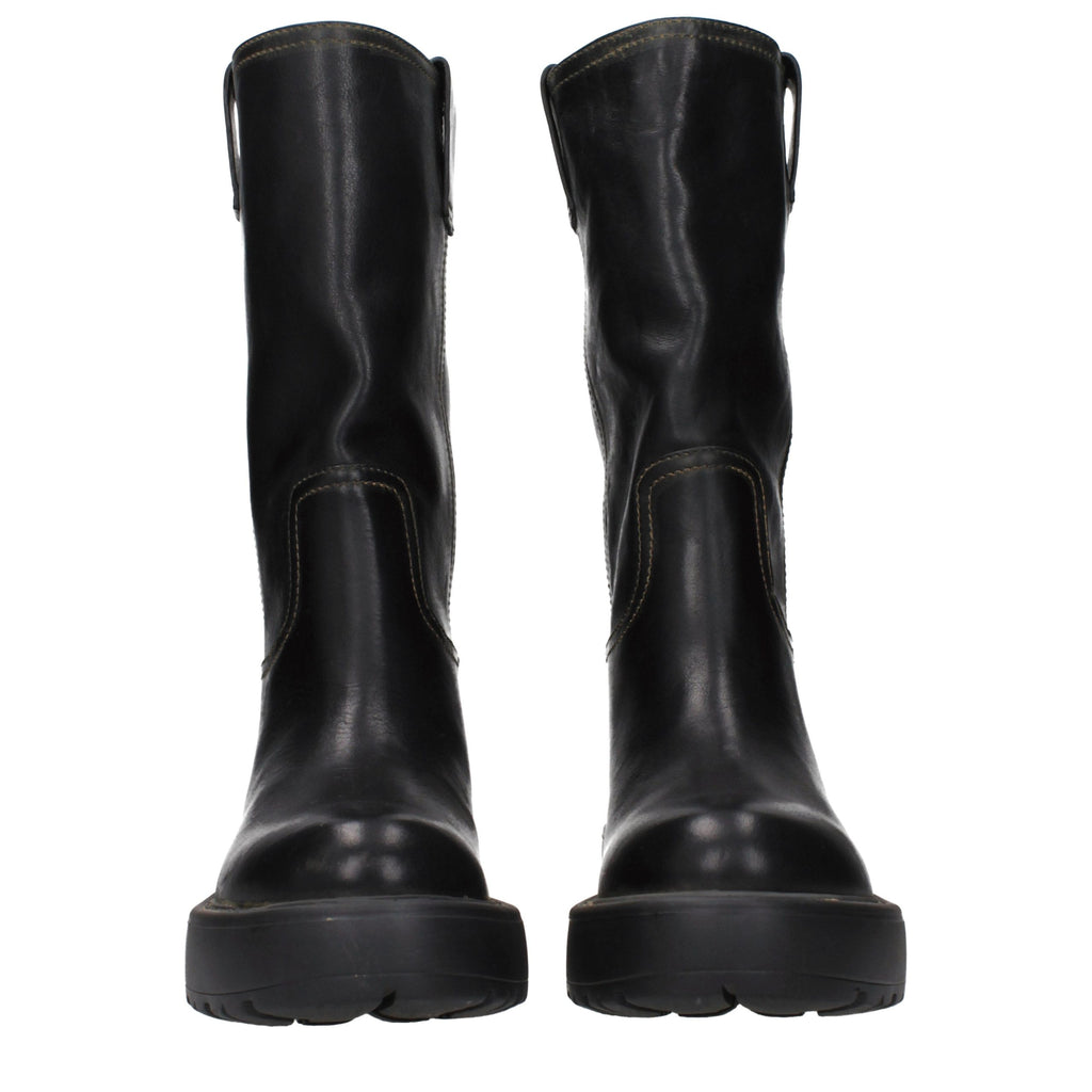 Miu Miu Black Leather Boots