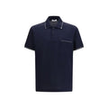 Polo Ferragamo bleu en coton