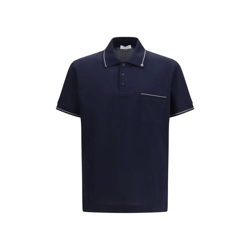 Polo Ferragamo bleu en coton