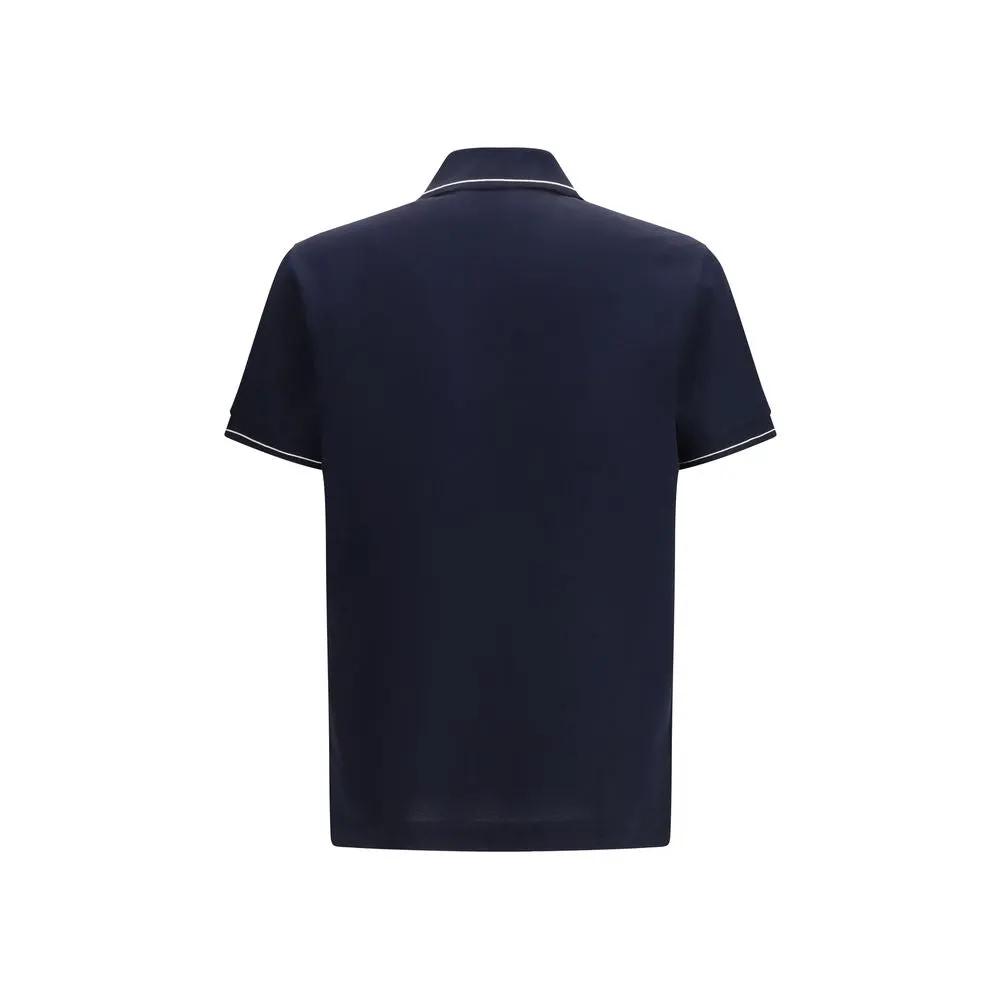 Polo Ferragamo bleu en coton