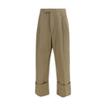 Pantalon décontracté en coton beige Thom Browne