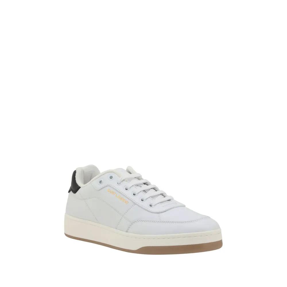 Baskets basses Saint Laurent Bos Taurus en cuir de veau blanc