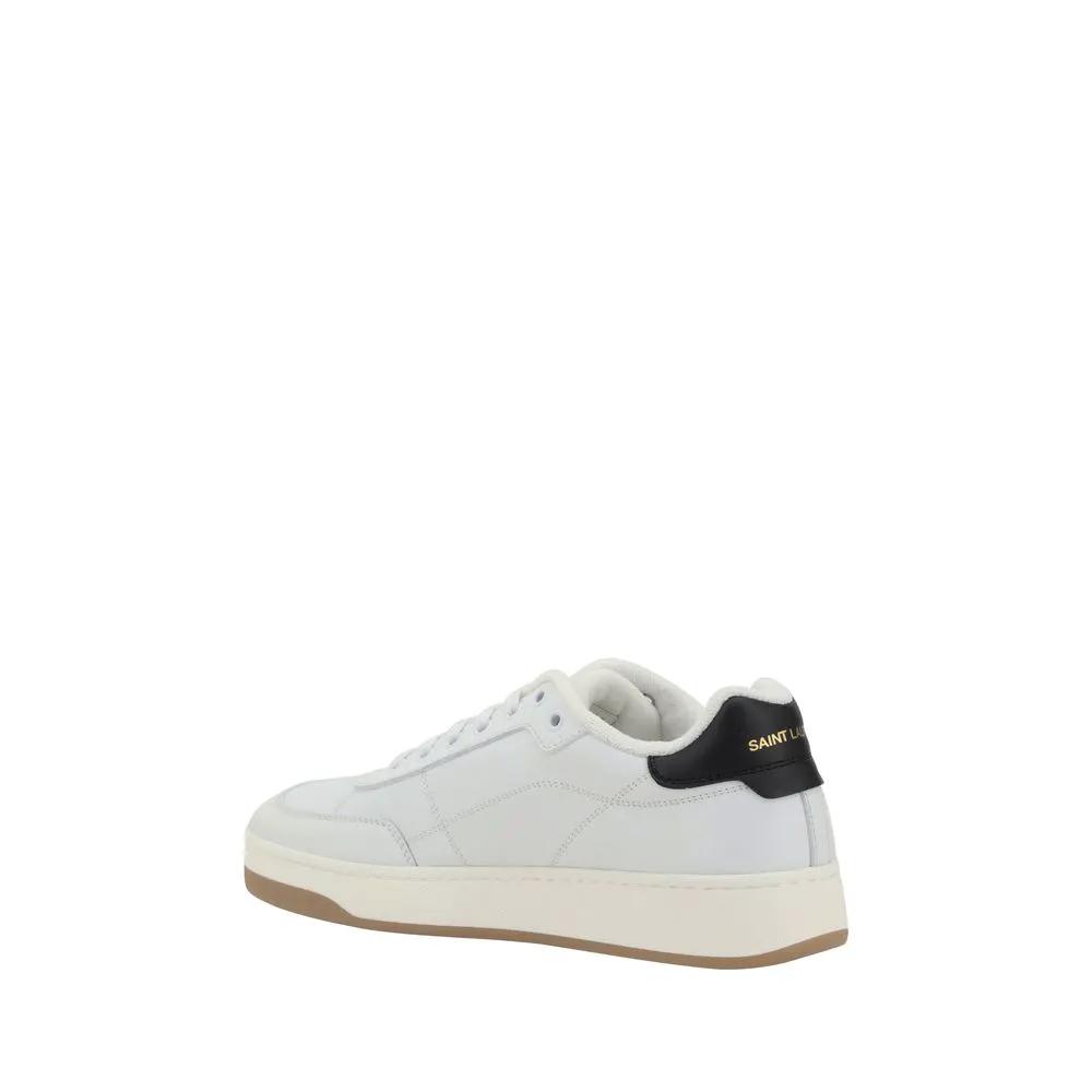 Baskets basses Saint Laurent Bos Taurus en cuir de veau blanc