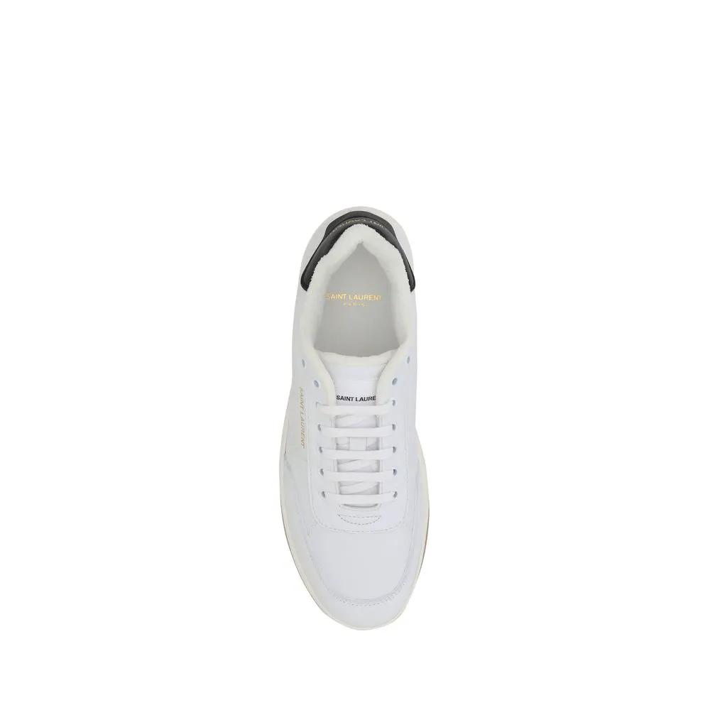 Baskets basses Saint Laurent Bos Taurus en cuir de veau blanc