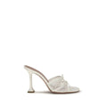 Sandales Amina Muaddi en tissu blanc