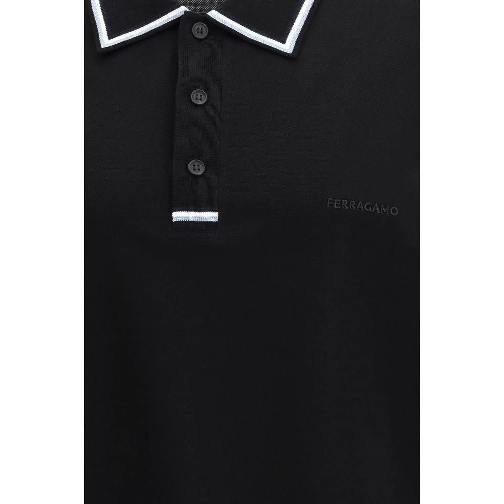 Polo Ferragamo en coton noir