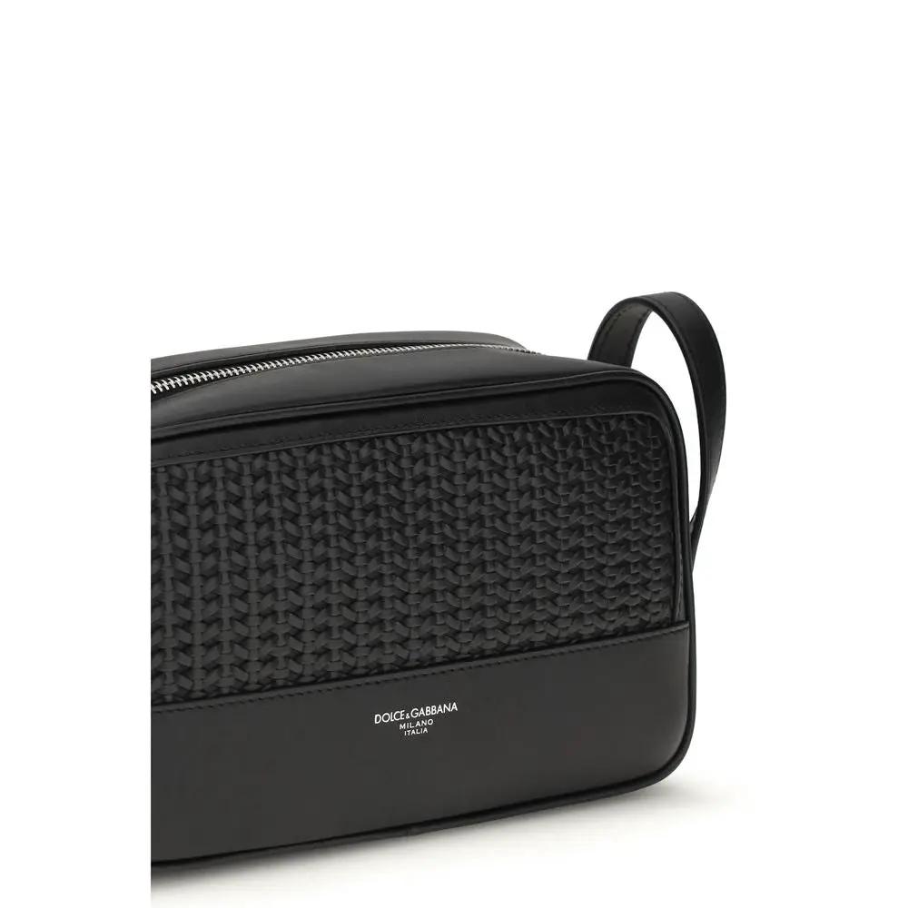Dolce & Gabbana Accessoires en cuir de veau noir Bos Taurus