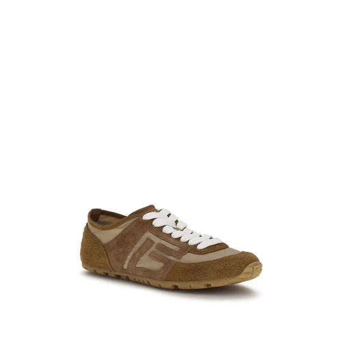 Baskets Balmain Bos Taurus en cuir de veau beige