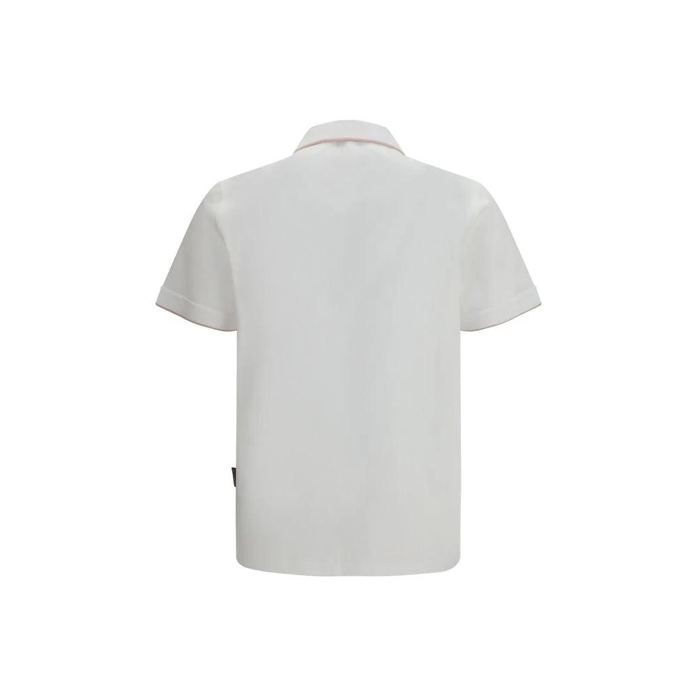 Men’s White Cotton Polo Shirt – MooRER Bradley-JCL Knit Polo SS26