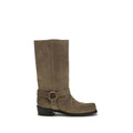 Bottes à lacets Golden Goose Bos Taurus en cuir de veau beige