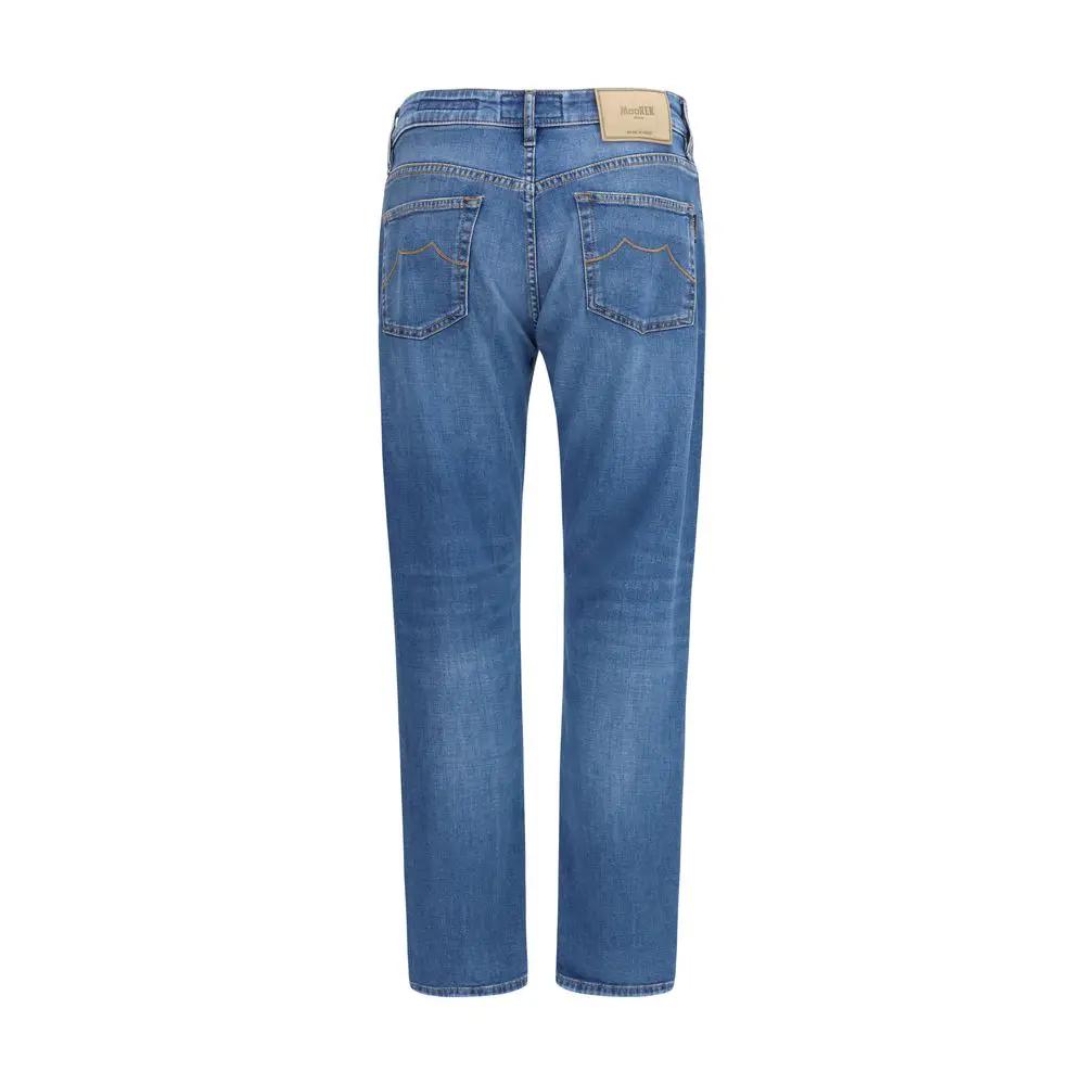 Men’s Blue Straight-Leg Jeans – MooRER Milton-15 Stretch Denim SS26