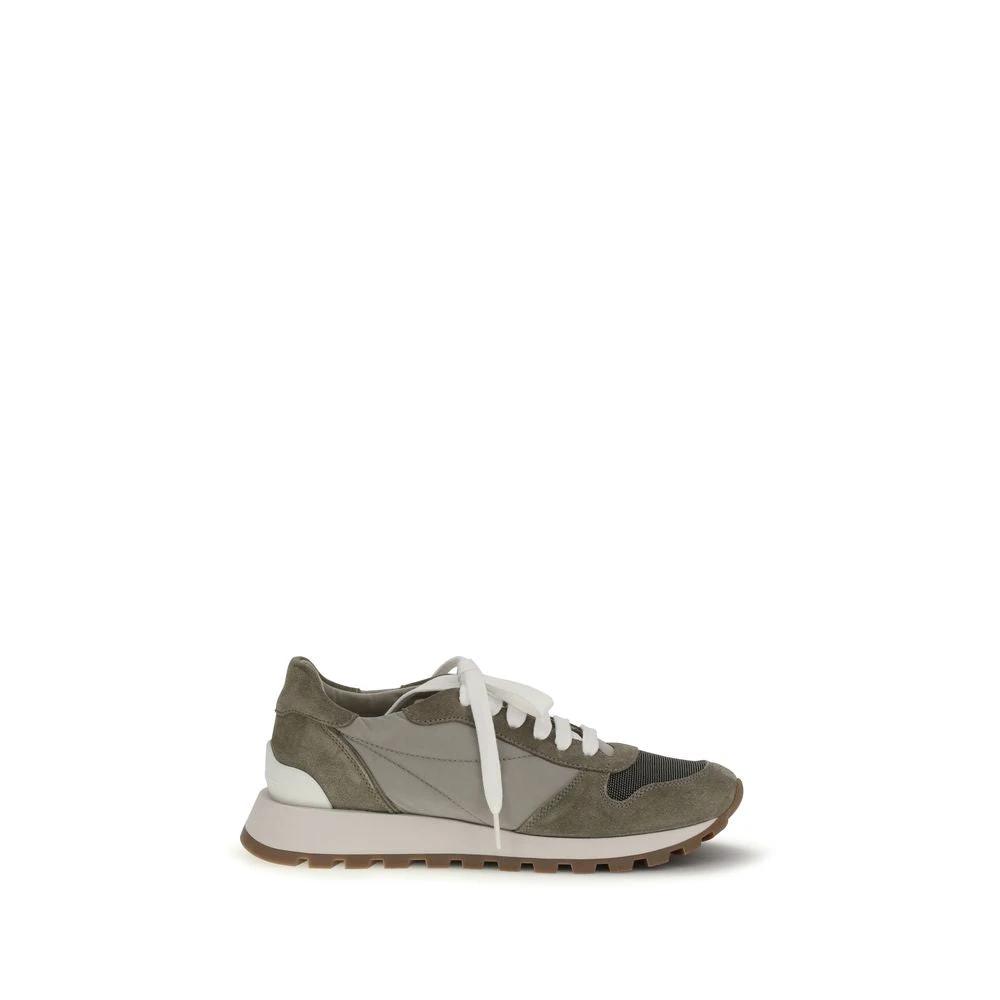 Baskets de sport Brunello Cucinelli Bos Taurus en cuir de veau bicolore