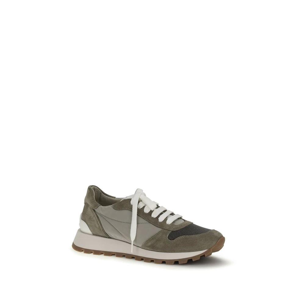 Baskets de sport Brunello Cucinelli Bos Taurus en cuir de veau bicolore