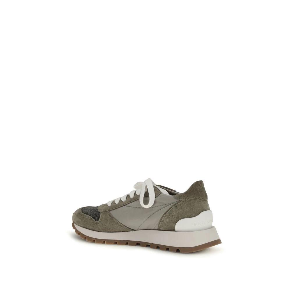 Baskets de sport Brunello Cucinelli Bos Taurus en cuir de veau bicolore