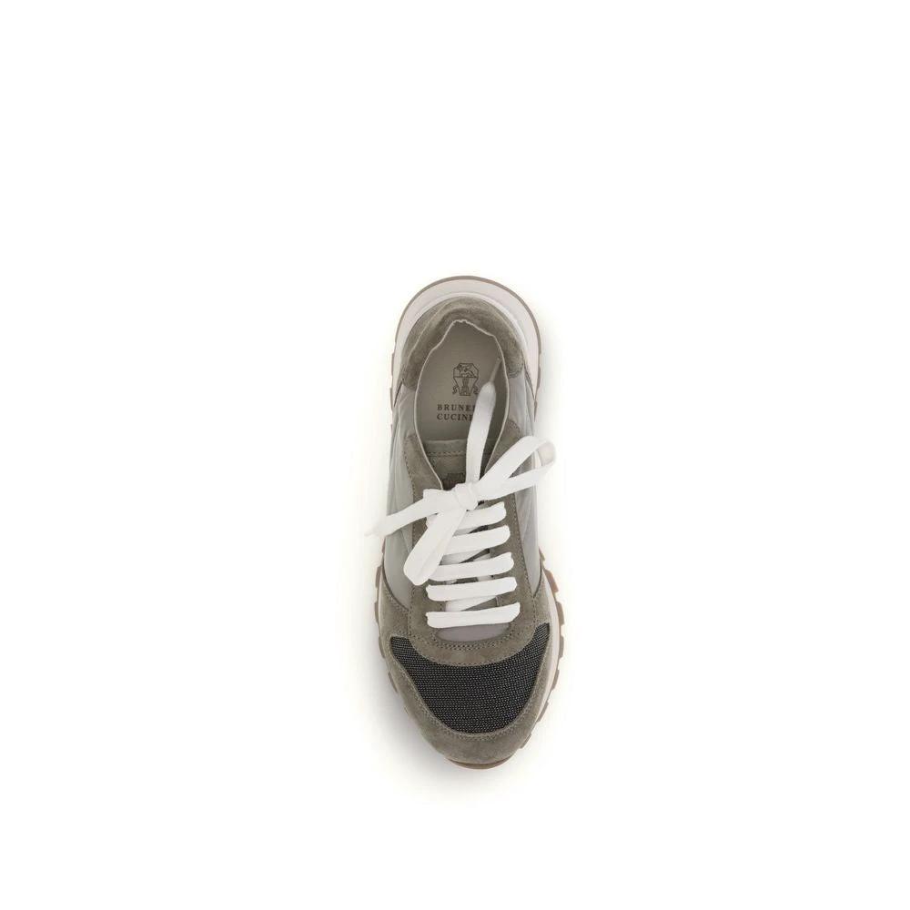 Baskets de sport Brunello Cucinelli Bos Taurus en cuir de veau bicolore