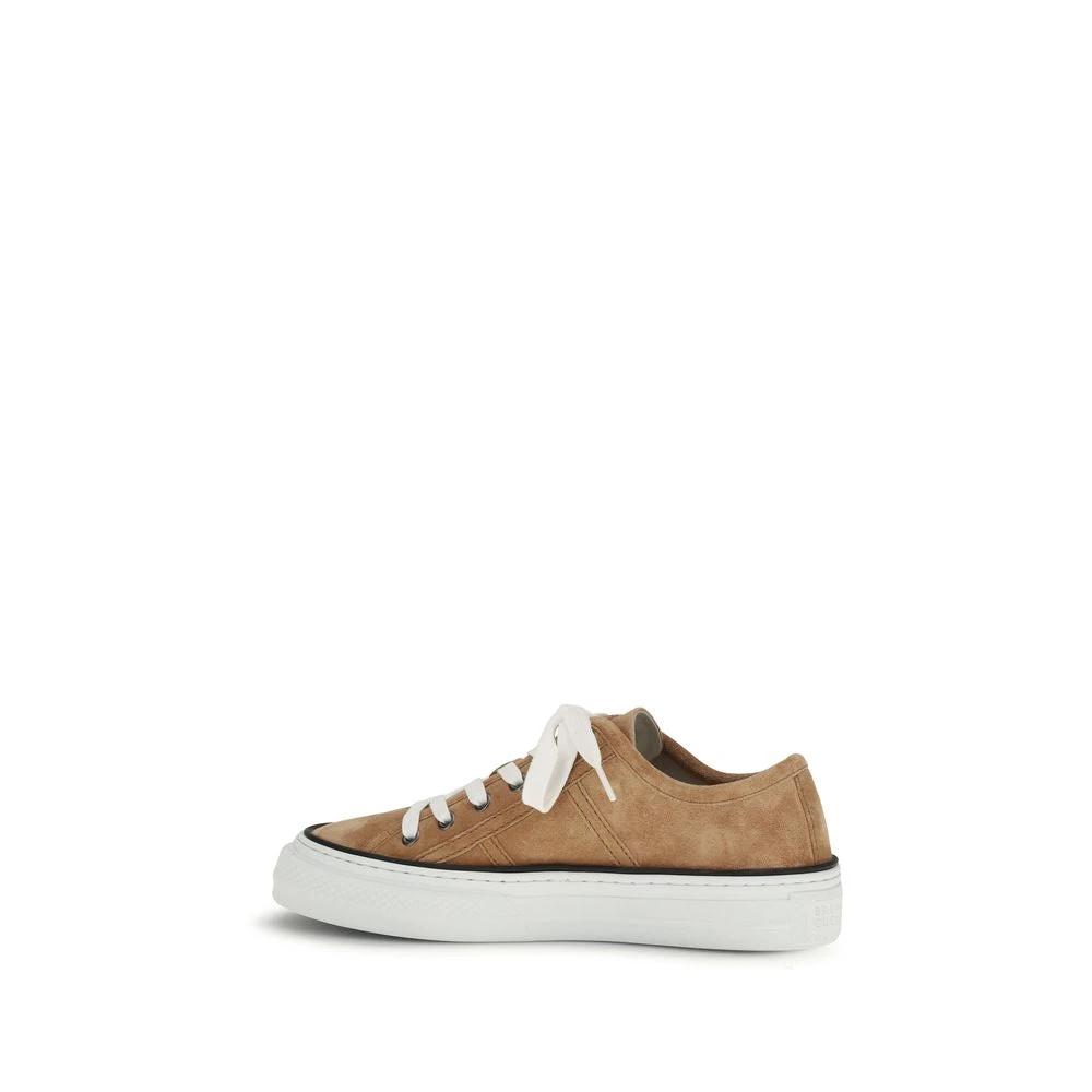 Baskets basses Brunello Cucinelli Bos Taurus en cuir de veau beige