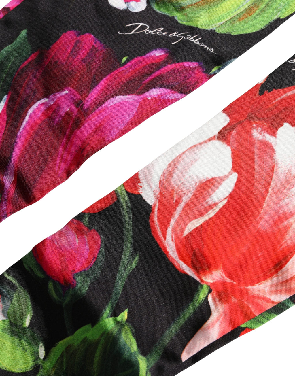 Gants Dolce & Gabbana multicolores à imprimé floral, longueur coude, pour femmes