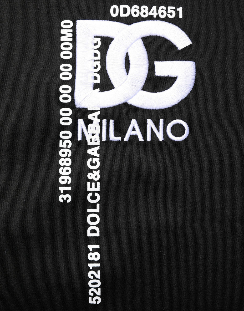T-shirt Dolce & Gabbana noir à col rond pour homme avec logo brodé