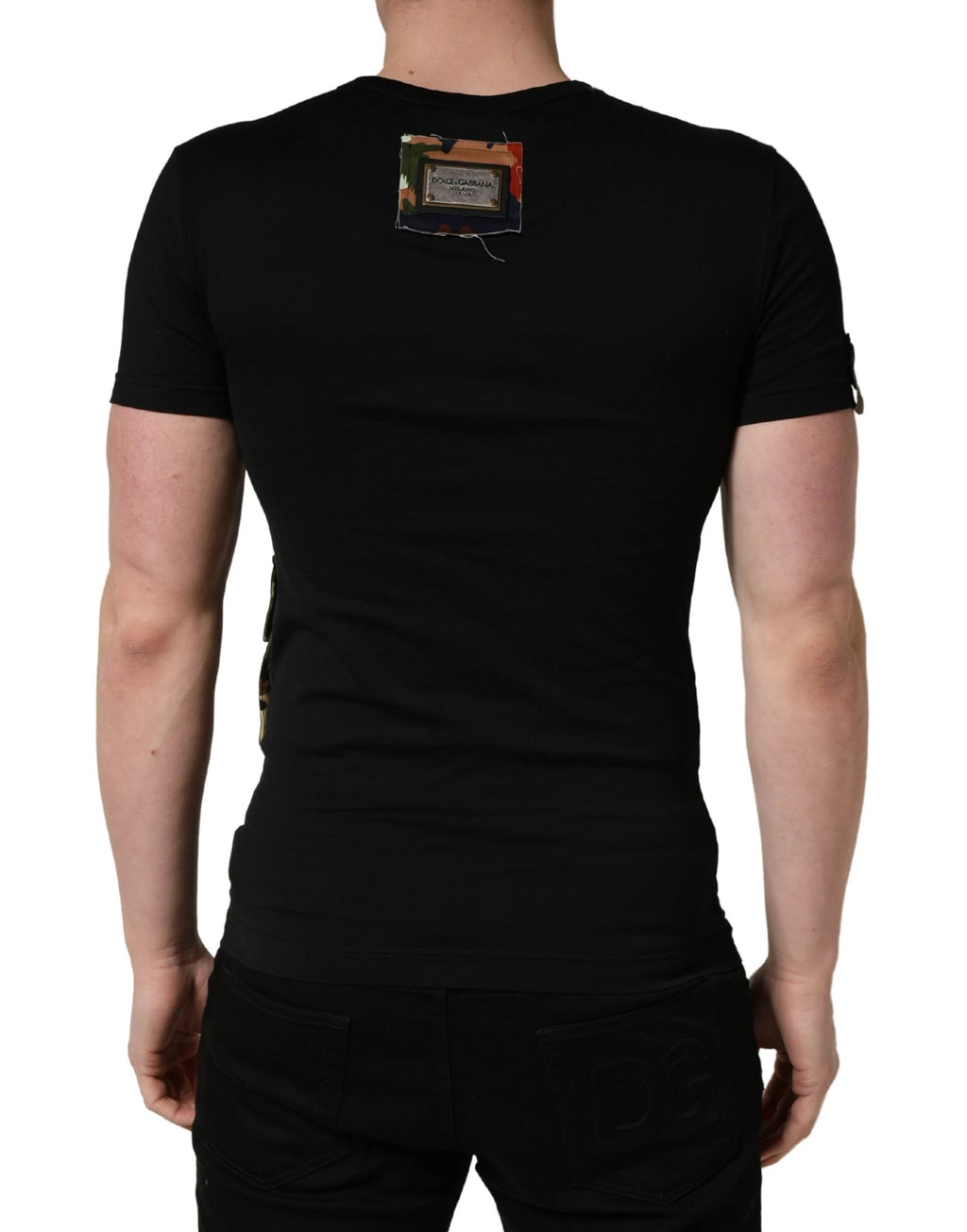 T-shirt homme Dolce & Gabbana Black Italians Do It Better à poche camouflage