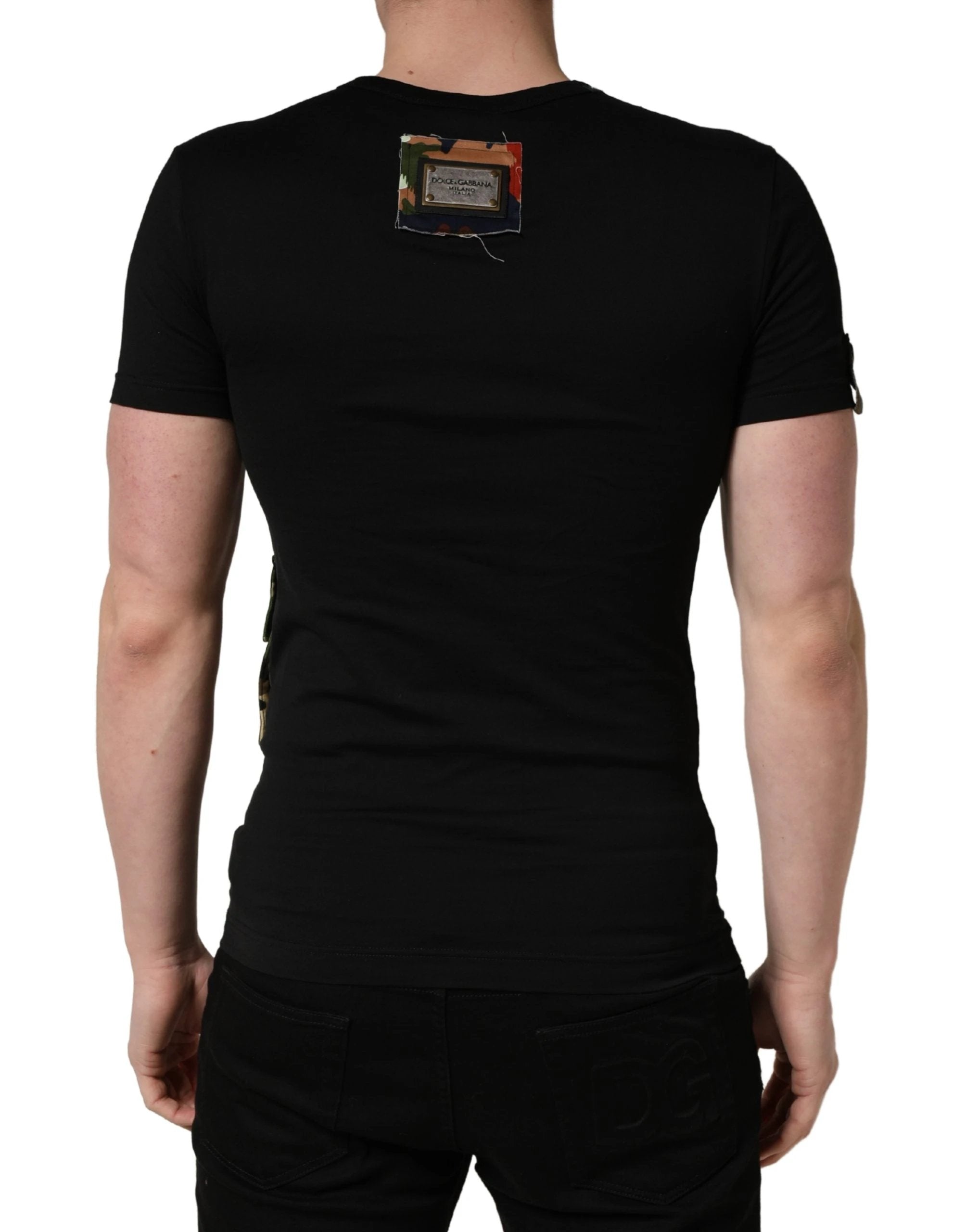 T-shirt homme Dolce & Gabbana Black Italians Do It Better à poche camouflage