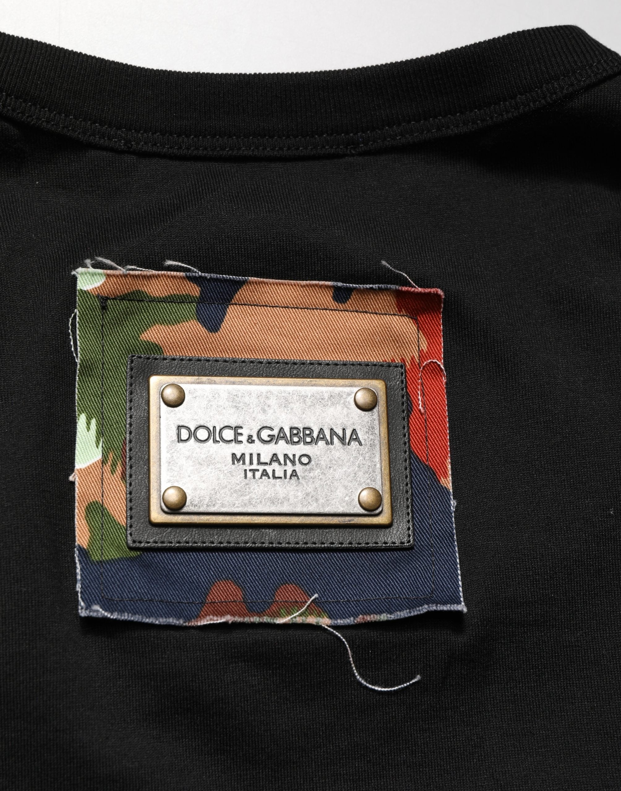 T-shirt homme Dolce & Gabbana Black Italians Do It Better à poche camouflage