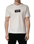 T-shirt Dolce & Gabbana blanc à col rond en coton pour homme